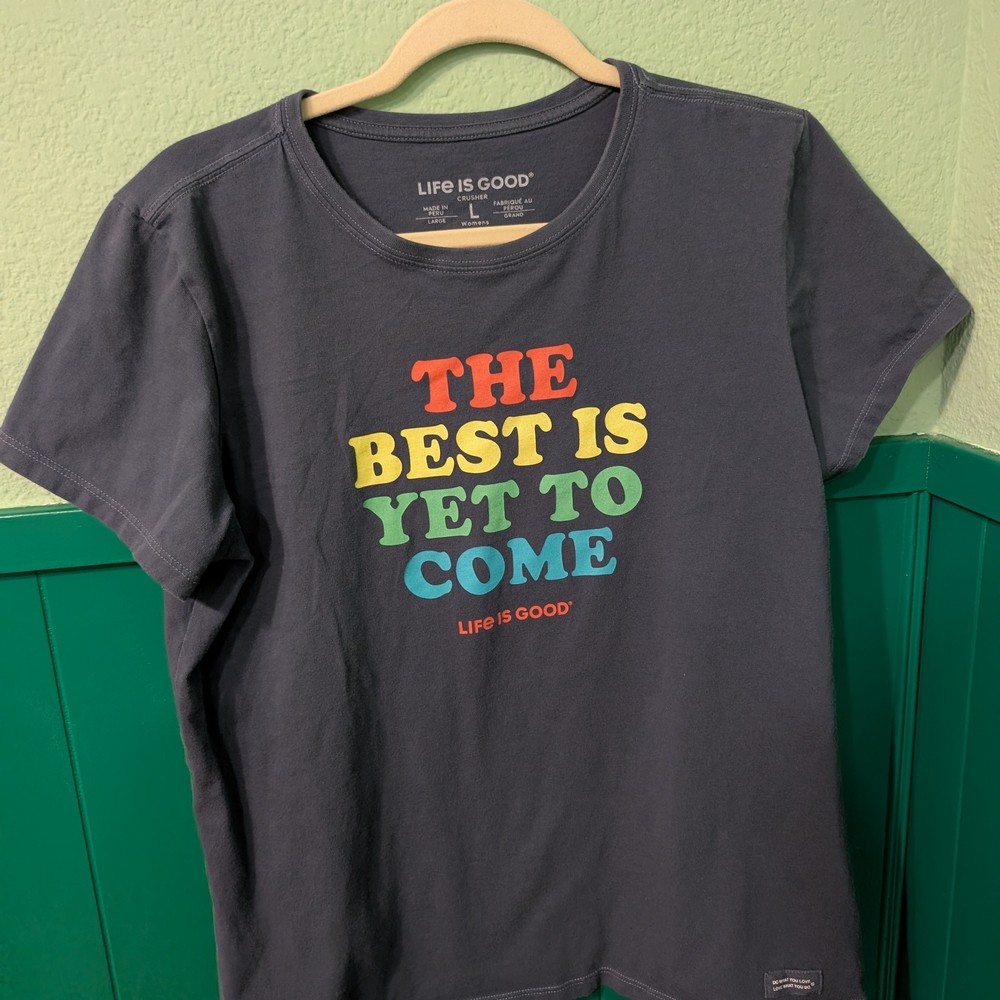 Life is Good Graphic Tee - Multicolor Text